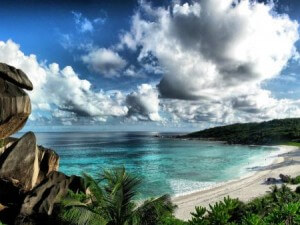 Seychelles plage sable blanc