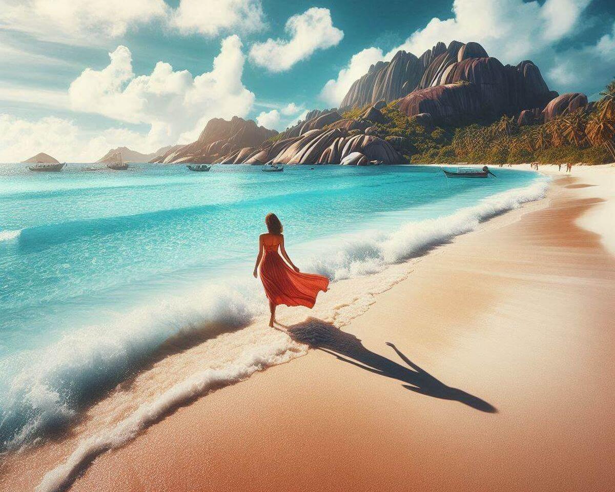 la plage d'Anse Source d'Argent